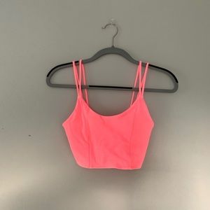 NWT Forever21 Neon Caged Back Sports Bra